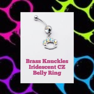5/$10 | Iridescent Brass Knuckles Belly Ring